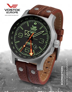 pnske hodinky Vostok - Europe  EXPEDITION Dual Time 515.24H/595A501