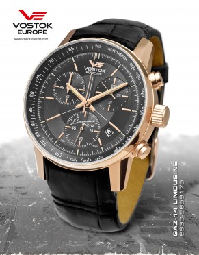 pnske hodinky Vostok - Europe  GAZ-14 Limouzine chrono tritium 6S30/5659175