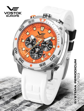 pnske hodinky Vostok-Europe SYSTEMA PERIODICUM model Neon (Ne) VK67-650A723