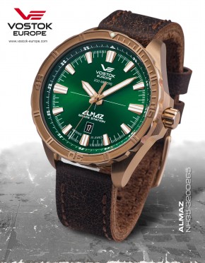 pnske hodinky Vostok-Europe ALMAZ bronze line NH35A/320O265