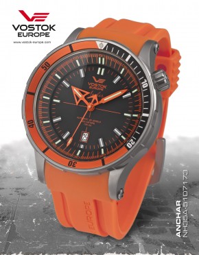 pnske hodinky Vostok-Europe ANCHAR Submarine titanium line  NH35A/5107173