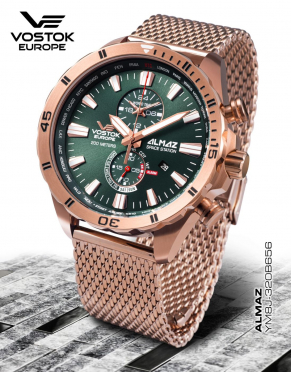 pnske hodinky Vostok-Europe ALMAZ multifunctional line YM8J-320B656B